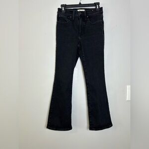 Madewell mid rise kick out jeans black size 27 flare